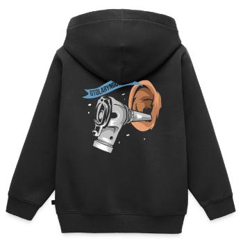 Halz-nasen-ohen-arzt - Kinder Premium Organic Zip Hoodie - Schwarz - Hinten - AI Model Kid Male (0cm)