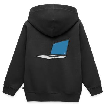 Laptop Computer Tastatur PC Notebook Geschenk Idee - Kinder Premium Organic Zip Hoodie - Schwarz - Hinten - AI Model Kid Male (0cm)