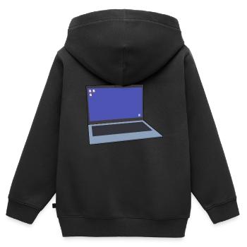 Laptop Computer Tastatur PC Notebook Geschenk Idee - Kinder Premium Organic Zip Hoodie - Schwarz - Hinten - AI Model Kid Male (0cm)