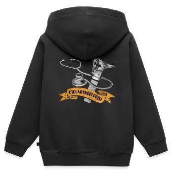 Halz-nasen-ohen-arzt - Kinder Premium Organic Zip Hoodie - Schwarz - Hinten - AI Model Kid Male (0cm)