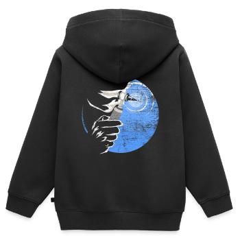 Halz-nasen-ohen-arzt - Kinder Premium Organic Zip Hoodie - Schwarz - Hinten - AI Model Kid Male (0cm)