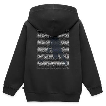 Unihockey - Kinder Premium Organic Zip Hoodie - Schwarz - Hinten - AI Model Kid Male (0cm)
