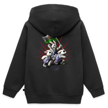 Révolution - Sweat Premium à capuche zippé enfant bio - noir - Dos - AI Model Kid Male (0cm)