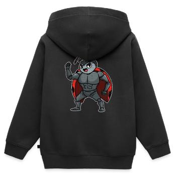 ladybug - Kids Premium Organic Zip-up Hoodie - black - Back - AI Model Kid Male (0cm)