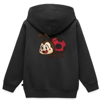 ladybug - Kids Premium Organic Zip-up Hoodie - black - Back - AI Model Kid Male (0cm)