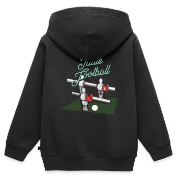Tischfußball - Kinder Premium Organic Zip Hoodie - Schwarz - Hinten - AI Model Kid Male (0cm)