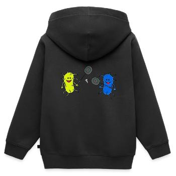 Tennis Tennisspiel Sportler Tennis -Match Sport - Kinder Premium Organic Zip Hoodie - Schwarz - Hinten - AI Model Kid Male (0cm)