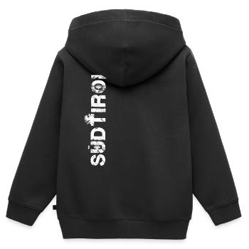 Südtirol - Kinder Premium Organic Zip Hoodie - Schwarz - Hinten - AI Model Kid Male (0cm)