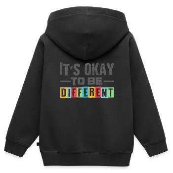 autismus anders verschieden geschenk shirt - Kinder Premium Organic Zip Hoodie - Schwarz - Hinten - AI Model Kid Male (0cm)
