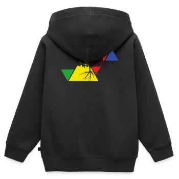 Environmental Protection Tree - Kids Premium Organic Zip-up Hoodie - black - Back - AI Model Kid Male (0cm)