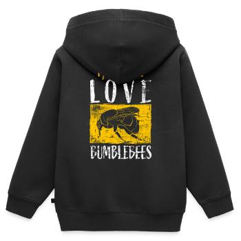 Hummel - Kinder Premium Organic Zip Hoodie - Schwarz - Hinten - AI Model Kid Male (0cm)