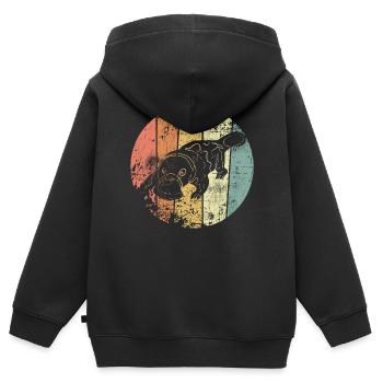 Schnabeltier - Kinder Premium Organic Zip Hoodie - Schwarz - Hinten - AI Model Kid Male (0cm)