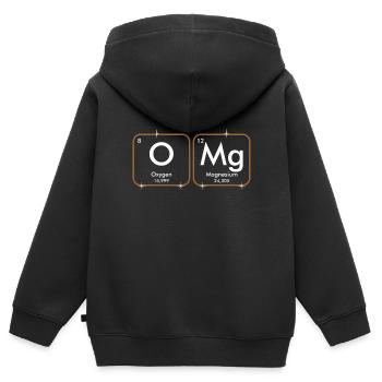 chimie - Sweat Premium à capuche zippé enfant bio - noir - Dos - AI Model Kid Male (0cm)