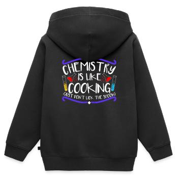 chimie - Sweat Premium à capuche zippé enfant bio - noir - Dos - AI Model Kid Male (0cm)