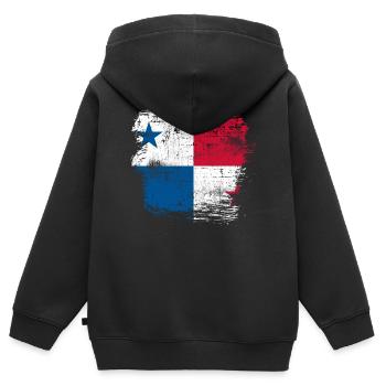 Panama - Sweat Premium à capuche zippé enfant bio - noir - Dos - AI Model Kid Male (0cm)