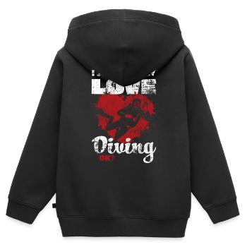 Diver - Kids Premium Organic Zip-up Hoodie - black - Back - AI Model Kid Male (0cm)