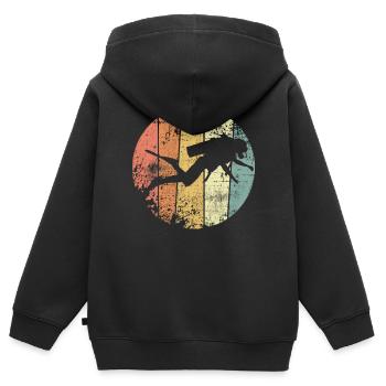Diver - Kids Premium Organic Zip-up Hoodie - black - Back - AI Model Kid Male (0cm)