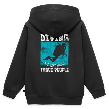 Diver - Kids Premium Organic Zip-up Hoodie - black - Back - AI Model Kid Male (0cm)