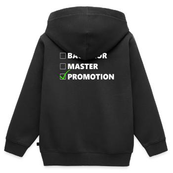 Doktortitel Doktor Promotion Promovieren Geschenk - Kinder Premium Organic Zip Hoodie - Schwarz - Hinten - AI Model Kid Male (0cm)