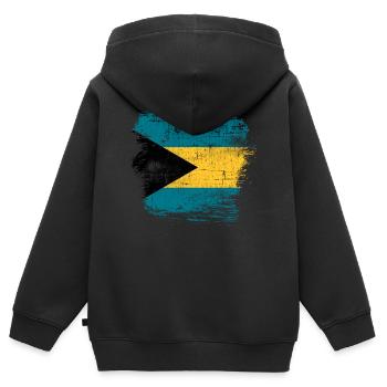 Bahamas - Kinder Premium Organic Zip Hoodie - Schwarz - Hinten - AI Model Kid Male (0cm)