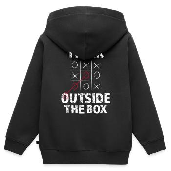 Philosophy Thinking - Kids Premium Organic Zip-up Hoodie - black - Back - AI Model Kid Male (0cm)