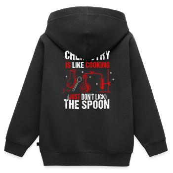 chimie - Sweat Premium à capuche zippé enfant bio - noir - Dos - AI Model Kid Male (0cm)