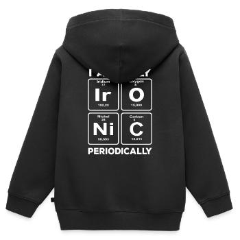 chimie - Sweat Premium à capuche zippé enfant bio - noir - Dos - AI Model Kid Male (0cm)
