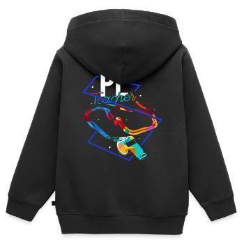 Sportlehrer - Kinder Premium Organic Zip Hoodie - Schwarz - Hinten - AI Model Kid Male (0cm)