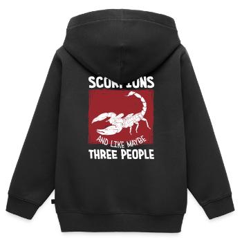 Scorpion - Sweat Premium à capuche zippé enfant bio - noir - Dos - AI Model Kid Male (0cm)