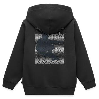 Longboard - Sweat Premium à capuche zippé enfant bio - noir - Dos - AI Model Kid Male (0cm)