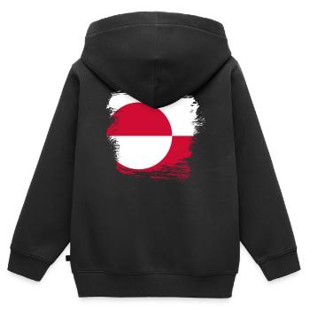 Groenland - Sweat Premium à capuche zippé enfant bio - noir - Dos - AI Model Kid Male (0cm)
