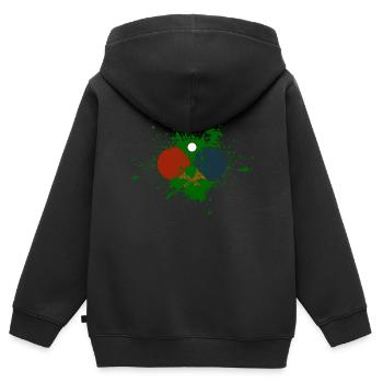 Ping-pong - Sweat Premium à capuche zippé enfant bio - noir - Dos - AI Model Kid Male (0cm)