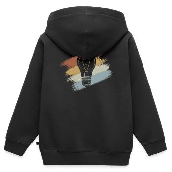 Nerd - Kinder Premium Organic Zip Hoodie - Schwarz - Hinten - AI Model Kid Male (0cm)