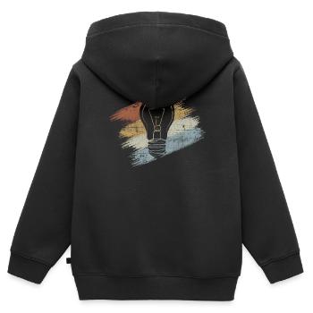 Ampoule - Sweat Premium à capuche zippé enfant bio - noir - Dos - AI Model Kid Male (0cm)