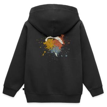 Gleitschirm - Kinder Premium Organic Zip Hoodie - Schwarz - Hinten - AI Model Kid Male (0cm)