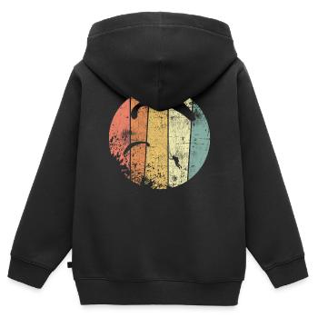 Paragliding - Kinder Premium Organic Zip Hoodie - Schwarz - Hinten - AI Model Kid Male (0cm)