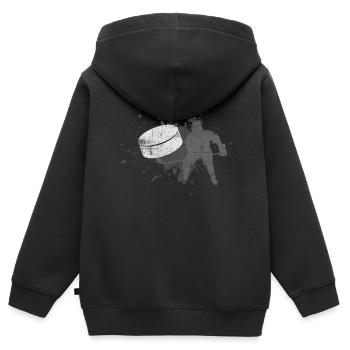 Eishockey - Kinder Premium Organic Zip Hoodie - Schwarz - Hinten - AI Model Kid Male (0cm)