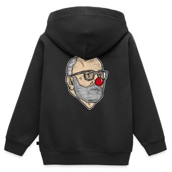 Cadeau Frans Tim - Sweat Premium à capuche zippé enfant bio - noir - Dos - AI Model Kid Male (0cm)