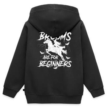 Halloween witch rider on the horse - Kids Premium Organic Zip-up Hoodie - black - Back - AI Model Kid Male (0cm)