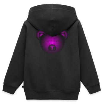 Schwein - Kinder Premium Organic Zip Hoodie - Schwarz - Hinten - AI Model Kid Male (0cm)