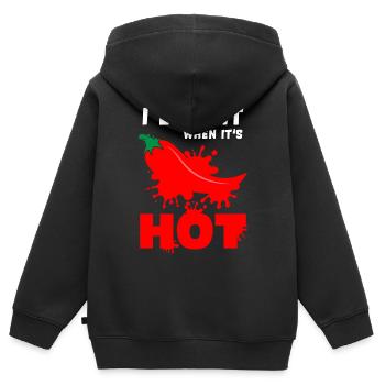 Chili - Sweat Premium à capuche zippé enfant bio - noir - Dos - AI Model Kid Male (0cm)