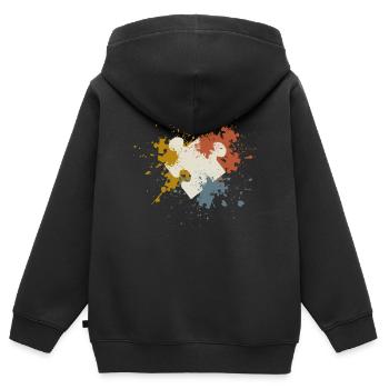 Puzzles - Kids Premium Organic Zip-up Hoodie - black - Back - AI Model Kid Male (0cm)