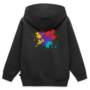 Puzzle - Sweat Premium à capuche zippé enfant bio - noir - Dos - AI Model Kid Male (0cm)
