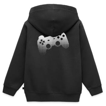 Konsole Gaming - Kinder Premium Organic Zip Hoodie - Schwarz - Hinten - AI Model Kid Male (0cm)