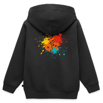 Kubus - Kinder Premium zip hoodie biologisch - zwart - Achter - AI Model Kid Male (0cm)
