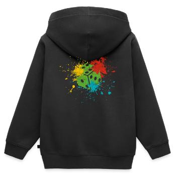 Cube - Kids Premium Organic Zip-up Hoodie - black - Back - AI Model Kid Male (0cm)