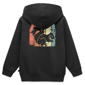 Eichhörnchen - Kinder Premium Organic Zip Hoodie - Schwarz - Hinten - AI Model Kid Male (0cm)