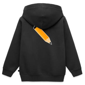 Stylo - Sweat Premium à capuche zippé enfant bio - noir - Dos - AI Model Kid Male (0cm)