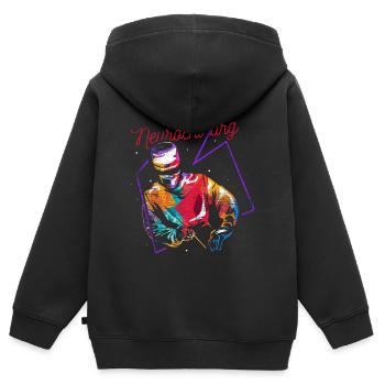 Neurochirurgin Doktor - Kinder Premium Organic Zip Hoodie - Schwarz - Hinten - AI Model Kid Male (0cm)