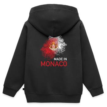 ADN de Monaco - Sweat Premium à capuche zippé enfant bio - noir - Dos - AI Model Kid Male (0cm)